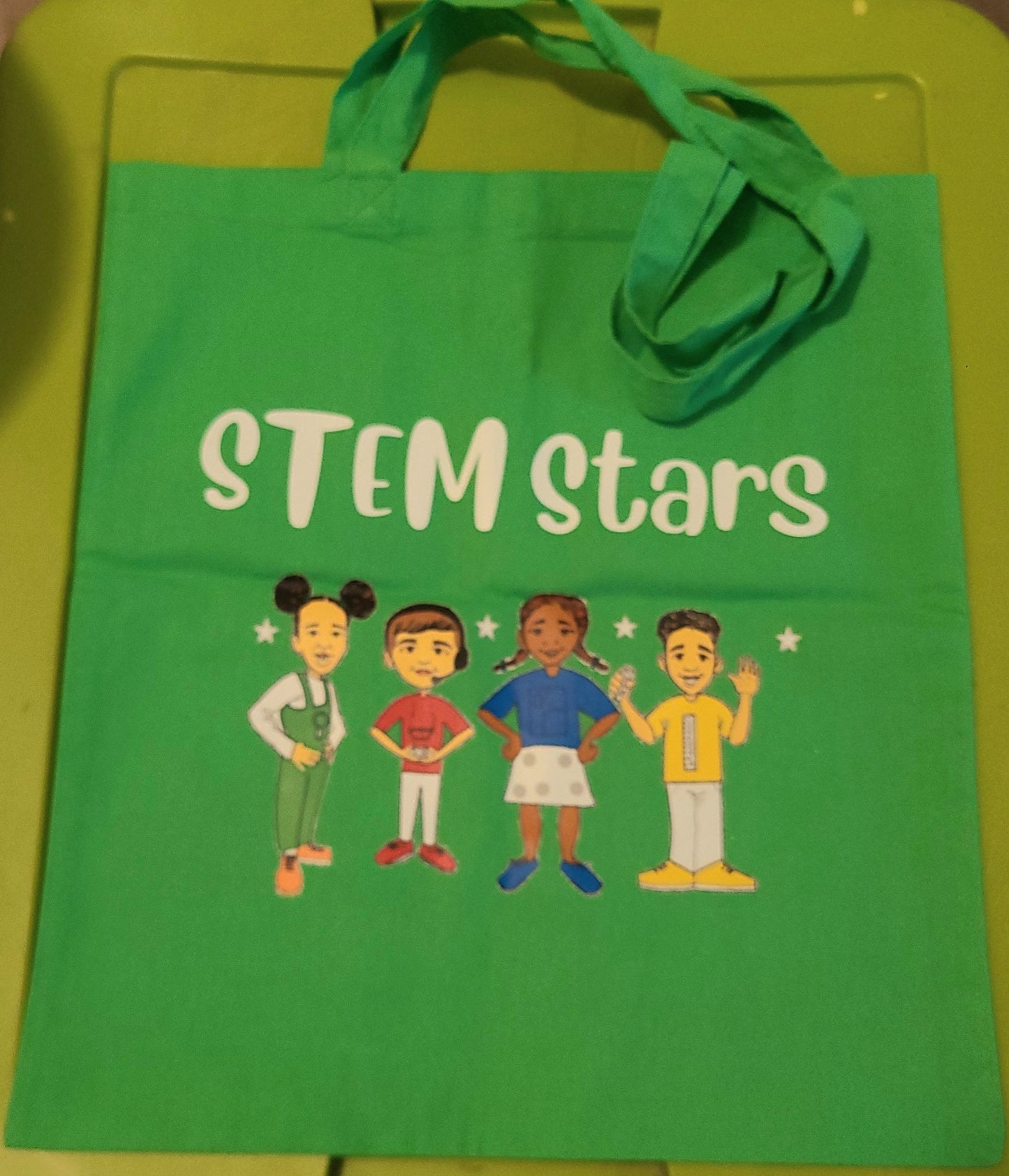 STEM stars Tote Bag - green